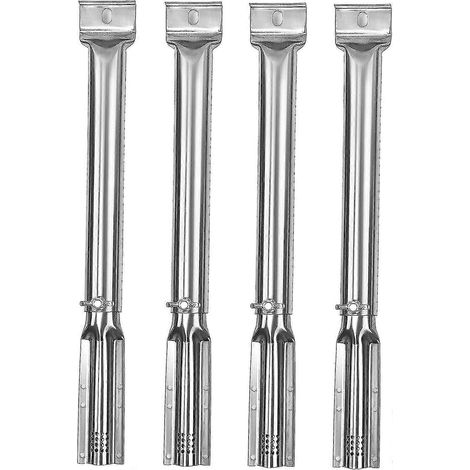Pièces de rechange universelles pour brûleurs de barbecue en acier inoxydable, compatibles avec la plupart des barbecues à gaz, plage d'extension réglable de 13 à 17,5 pouces (paquet de 4, argent) (1/5)