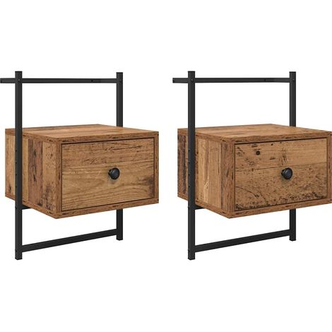 Maison Exclusive - Nachttisch 2 pcs Altholz 35 x 30 x 51 cm Holzw