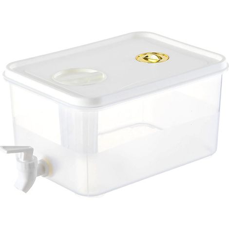 Distributeur De Boissons - 3 L - Pour Réfrigérateur - Avec Robinet Et Couvercle Étanche - Contenant Transparent - Pour Jus Et Thés Glacés (1/5)