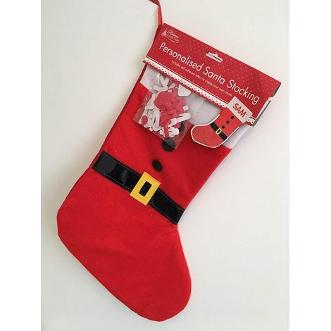 Personalised Xmas Santa Stocking with Self Adhesive Letters (1/2)