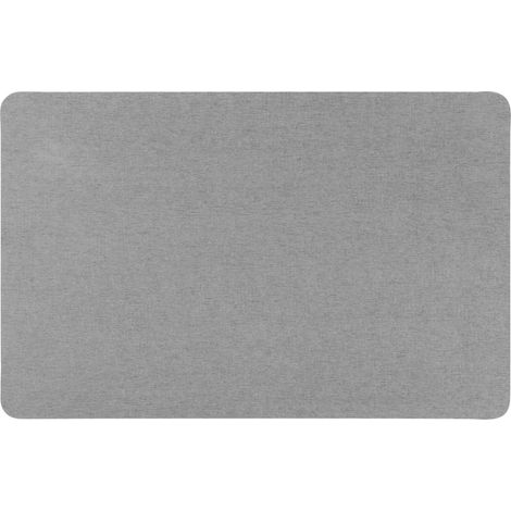 Tapis de bain séchage rapide WENKO, Absorption rapide, Antidérapant, Compatible chauffage au sol, Entretien facile, Polyester, 80x50 cm, Gris (1/5)