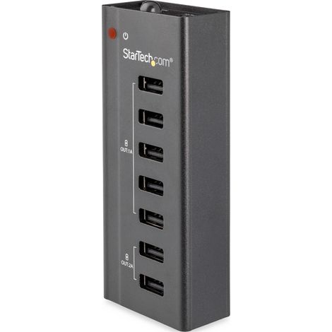 StarTech.com ST7C51224EU Stazione Ricarica a 7 porte USB con 5x Porte 1A e 2x Porte 2A (1/4)