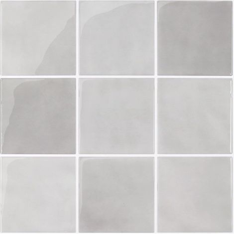 Plus épais Credence Adhésif pour Cuisine Salle de Bain, 10 Pièces, Gris Clair Carrelage Adhesif Mural, Carrelage Autocollant Métro, imperméable, 30,5x30,5cm (1/5)