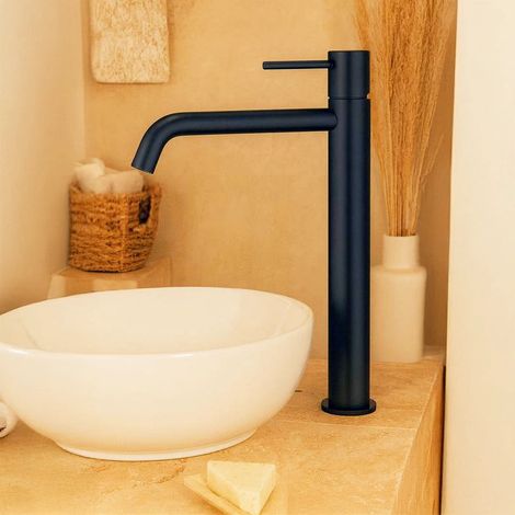 Rubinetto alto per ciotola senza scarico ottone nero opaco Memo (1/3)