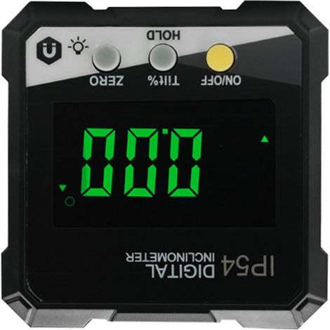 Inclinomètre ETOPOO 490 degrés IP54 Écran LCD Affichage numérique magnétique Boîtier inclinomètre simple Inclinomètre Boîtier inclinomètre simple Modèle jaune (DLW30D) (1/5)