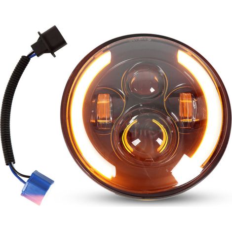 Pasamer Daytime Running Lights, 7 Inch LED Halo Headlight High Brightness IP67 Waterproof Anti-Flash for Motorcycle. (1/5)