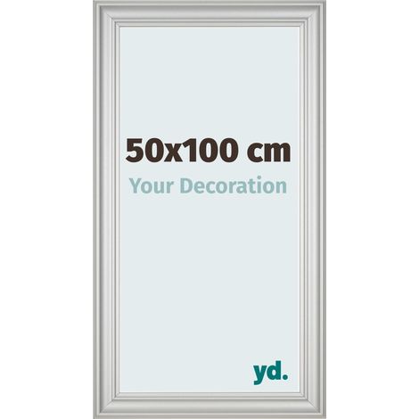 yd. - Cadre photo 50x100 - Argent Mat - MDF - Lazio