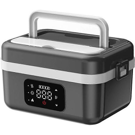 Boîte à lunch isotherme électrique sans fil - 60 W, 1 L, en acier inoxydable, chauffe-plats A (1/5)