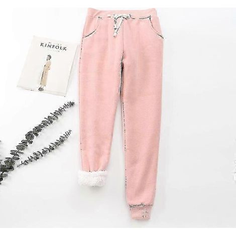Pantalon de jogging polaire chaud et athlétique pour femme, doublé sherpa, idéal pour l'hiver (1/5)