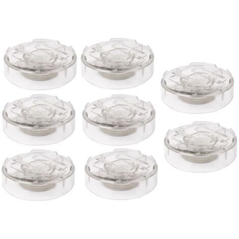 8 Pacs Transparent Lit Rehausseurs/Bed Riser/Rehausseurs de Meuble/Pieds de Meubles, Permettent à Raccorder Librement pour Ajouter la Hauteur Vous Voulez （ Rond） (1/5)