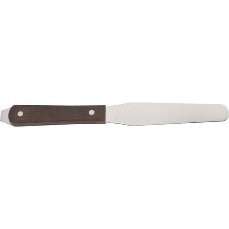 Spatule à glaçage droite, manche en bois en acier inoxydable, décoration de gâteaux, glaçage pour la cuisson, peinture, 6 pouces (1/5)