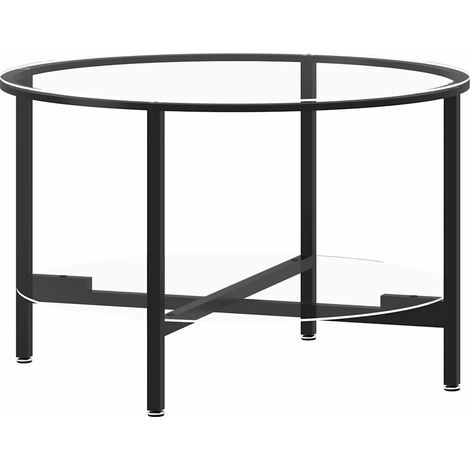 Maison Exclusive - Beistelltisch Schwarz und Transparent 70 cm Ha (1/5)
