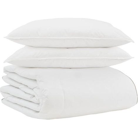 Ensemble de couette d'hiver en duvet de canard (avec oreiller), trois pièces, blanc, duvet de canard (1/5)