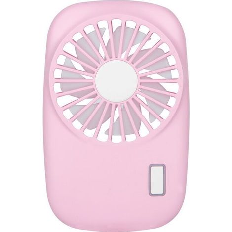 Mini Portable Fan Powerful Small Personal Adjustable Speed USB Rechargeable Cooling Fan - Pink (1/3)