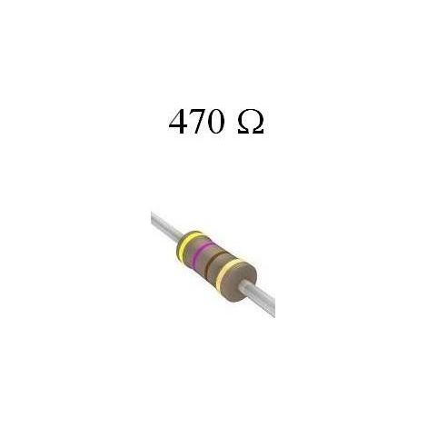 470r 1/4w Resistenza ossido metallico 470 Ohm 1/4w 5% 470r1/4w
