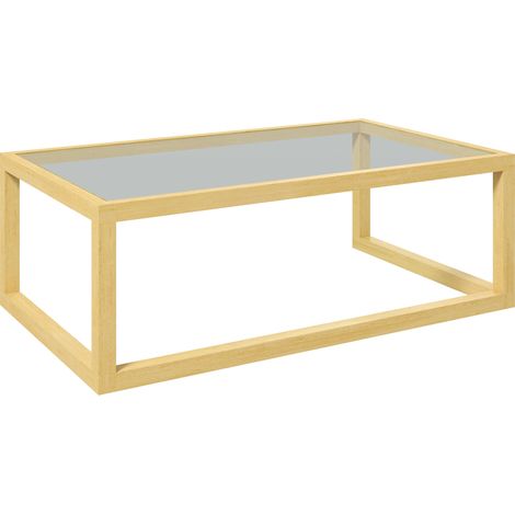 Table basse NOLAN verre et bois (1/5)