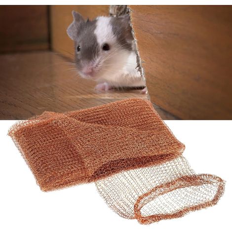 Metros de malla de alambre de cobre para trampas para ratones/redes anti-ratas caseras, para rellenar huecos alrededor de jardines, garajes, tuberías, etc. para controlar babosas y ratones. (1/5)