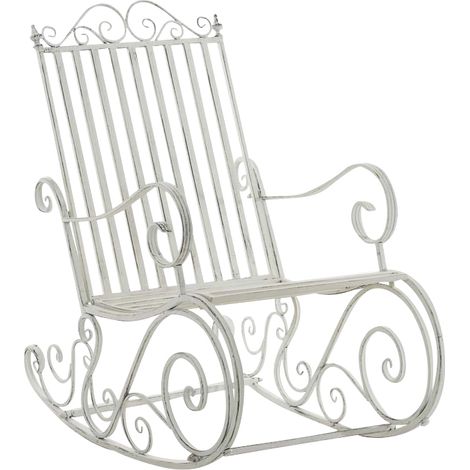CLP – Chaise à bascule Smilla – Fer laqué – Hauteur 94 cm – Largeur 56 cm – Confort optimal pour intérieur et extérieur (1/7)