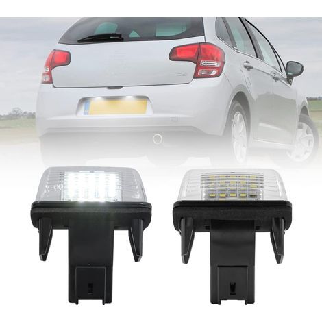 2-teilige LED-Kennzeichenbeleuchtung für Citroën C3 C4 C5 C3 Picasso Berlingo Canbus Kennzeichenbeleuchtung Parkleuchten (1/5)