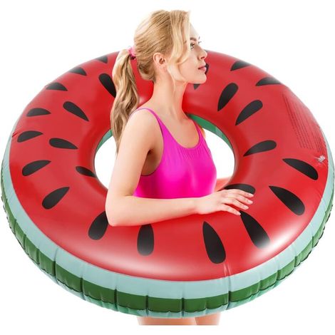 Mermaid Tail Swimming Rings, Inflatable PVC Summer Floats for Kids Teens Easy to Inflate Carry, Water Toy for Beach Pool (1/5)