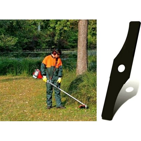 Lama di ricambio con 2 denti per decespugliatore 320x1.8x70 2T testa lama 05055 (1/3)
