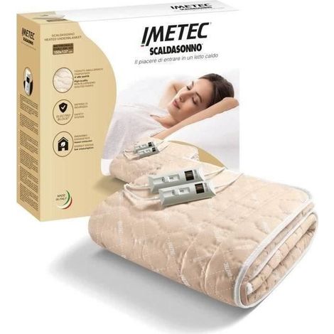 Surmatelas Chauffant - Imetec - Chauffe-lit Pour Lit Double 150 x 137 cm - 2 Commandes avec 2 Températures - Lavable — vue 2