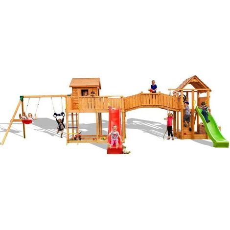 Maxi set in legno Fungoo SMILE FARM parco giochi da giardino