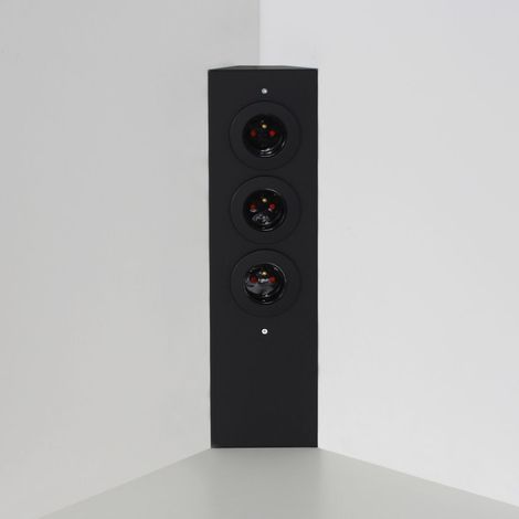 Cuisissimo – Prise d'angle cuisine 3 prises 230V – Soft Touch noir – Prise réglable en hauteur – Prise verticale ou horizontale