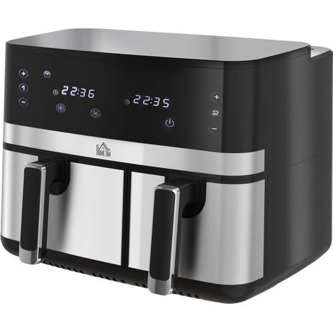 Friteuse à Air sans Huile - 8,5L Séparable en 2 - 2700W, Diététique et Digitale, Panneau Tactile, Température Double et Réglable, 8 Modes (1/5)