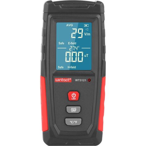 SHINING HOUSE Elektromagnetischer und magnetischer Strahlungsdetektor, LCD-EMF-Tester, Messgerät, Telefon, Computer, elektromagnetischer Strahlungsdetektor (1/4)