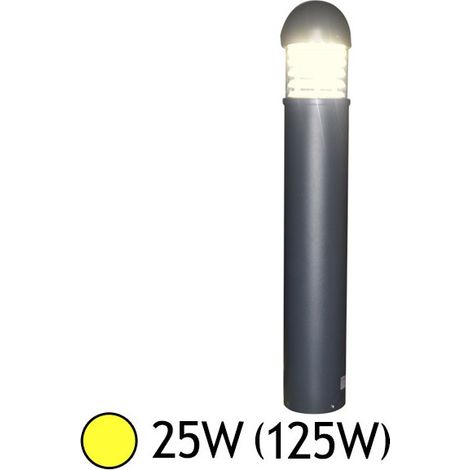 Potelet Transparent Gris 230V 25W 3000°K 100x16.5cm IP65 ROND (1/4)