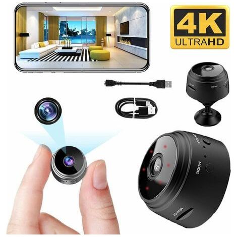 Camera De Surveillance - Wifi - 4K - Vision Nocturne - Détection De Mouvement - Batterie Intégrée - Montage Magnétique - Objectif Grand Angle 150° - Enregistrement En Boucle - Carte Micro SD Jusqu'à 1 (1/5)