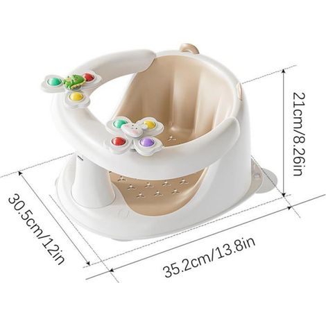 Siège de bain antidérapant pour bébé - 1-3 ans - Jouet rotatif - Base antidérapante - Construction à 360° (1/4)