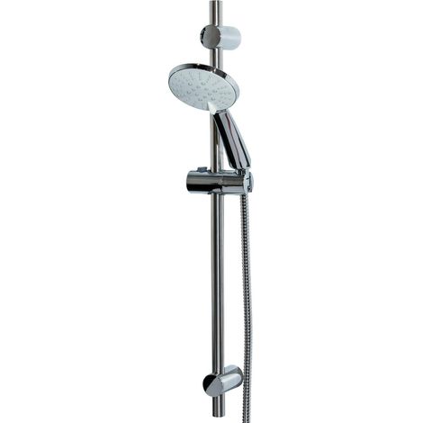 Showerdrape Activo Chrome 5-Spray Pattern Shower Riser Rail Kit (1/4)