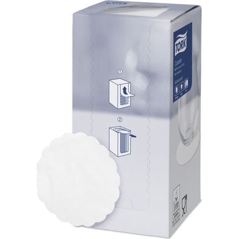 Untersetzer Tork advanced 8-lagig Zellstoff 9 cm (1/2)