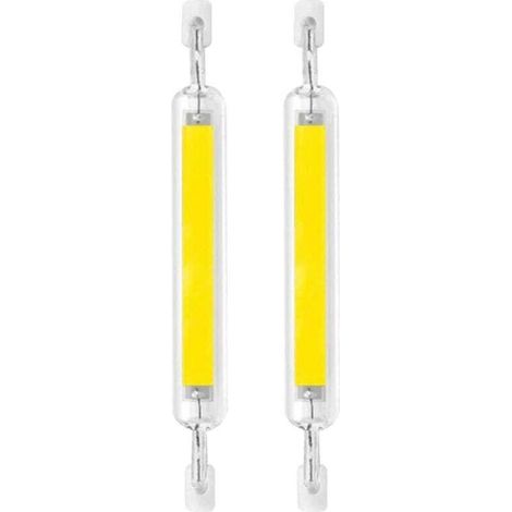 Confezione da 2 lampadine LED R7s dimmerabili da 10 W 118 mm, XU, doppia base, equivalente a lampada alogena da 80 W, 120 V, tipo J, faretto R7s, 6000 K, illuminazione da giardino, bianco freddo, 118 (1/4)