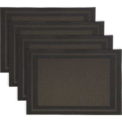 Set De Table - Pvc Tissé - 45 X 30 Cm - Antidérapant - Résistant À La Chaleur - Pour Cuisine Et Salle À Manger - Lot De 4 (1/5)