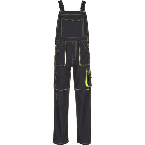 Arbeitshose Latzhose Basalt Neon anthrazit/gelb Größe 42 (1/5)