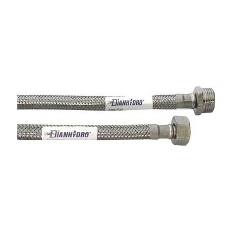 FLESSIBILE PER ACQUA IN ACCIAIO INOX 1/2x1/2 F/F - 40 cm