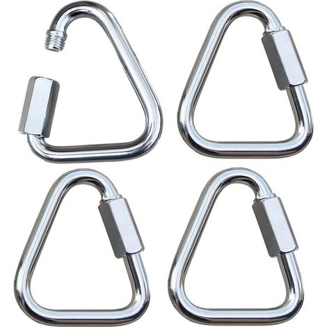 Dreieck Schnellverbinder aus Edelstahl 4er Set Gartenbau, Camping, Werkstatt Langlebig und rostbeständig (1/5)
