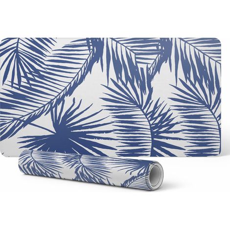 Alfombrilla de escritorio moderna para teletrabajo, estampado de hojas de palmera, 90x45 cm