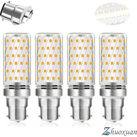 16W Corn B22 LED Light Bulb Cool White 6000K, Betterlife 1600LM, B22 Halogen Equivalent 100W-120W, AC 230V, B22 Bulb for Garage/Studio, Non-Dimmable, 4 Pack [Energy Class A] (1/5)