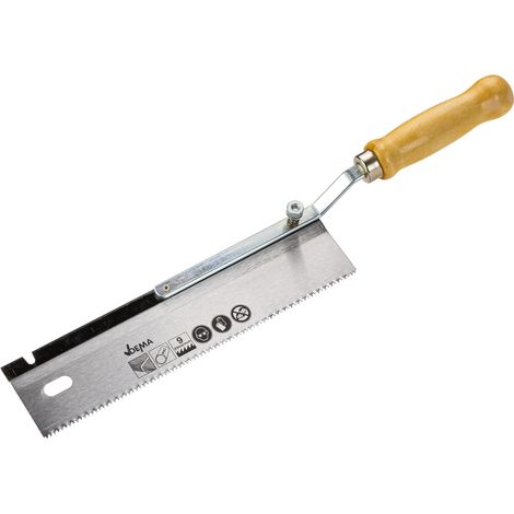 Feinsäge umlegbar Handsäge 250 mm mit Holzgriff Säge mit Rücken gekröpft