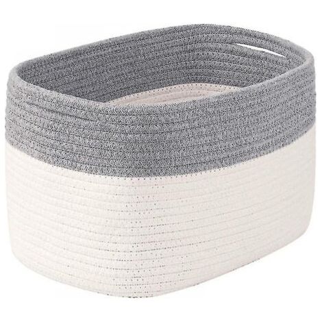 Paniers de rangement en corde de coton avec poignées (1/5)