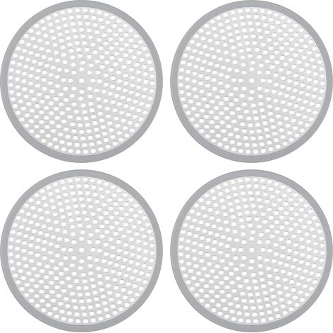 Filtre de vidange de douche, filtre de vidange d'évier, bouchon de filtre à cheveux de baignoire en acier inoxydable, 4 pièces 4,72 pouces