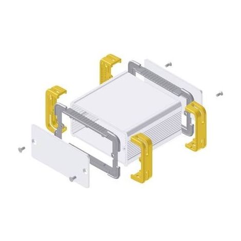 Fischer Elektronik FR 55 25 100 ME 10035341 Contenitore a profilo 114 x 63.6 x 33 Alluminio Naturale, Giallo 1 pz. (1/3)