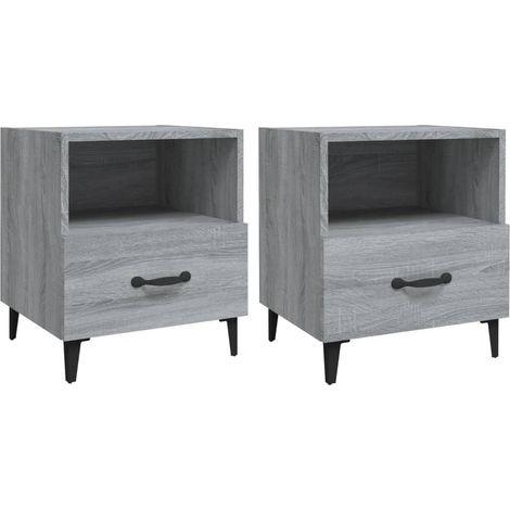 Maison Exclusive - Mesita de noche 2 unidades madera contrachapad
