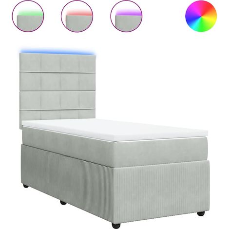 Maison Exclusive - Boxspringbett mit Matratze Hellgrau 80x200 cm