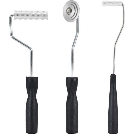 Ensemble d'outils à rouleaux en fibre de verre, ensemble de 3 rouleaux à vessie en résine de fibre de verre pour la réparation de baignoires, douches et baignoires (1/5)