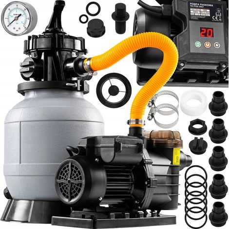Kit Pompe piscine sable + filtre minuteur LCD 250W 7 MODES (1/5)